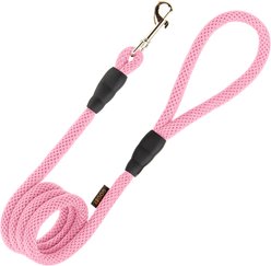 Gooby Soft Mesh Polyester Dog Leash, 4-ft long, 1.5-in wide, Pink