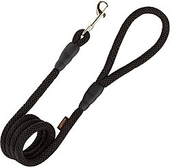 Gooby Soft Mesh Polyester Dog Leash, 4-ft long, 1.5-in wide, Black