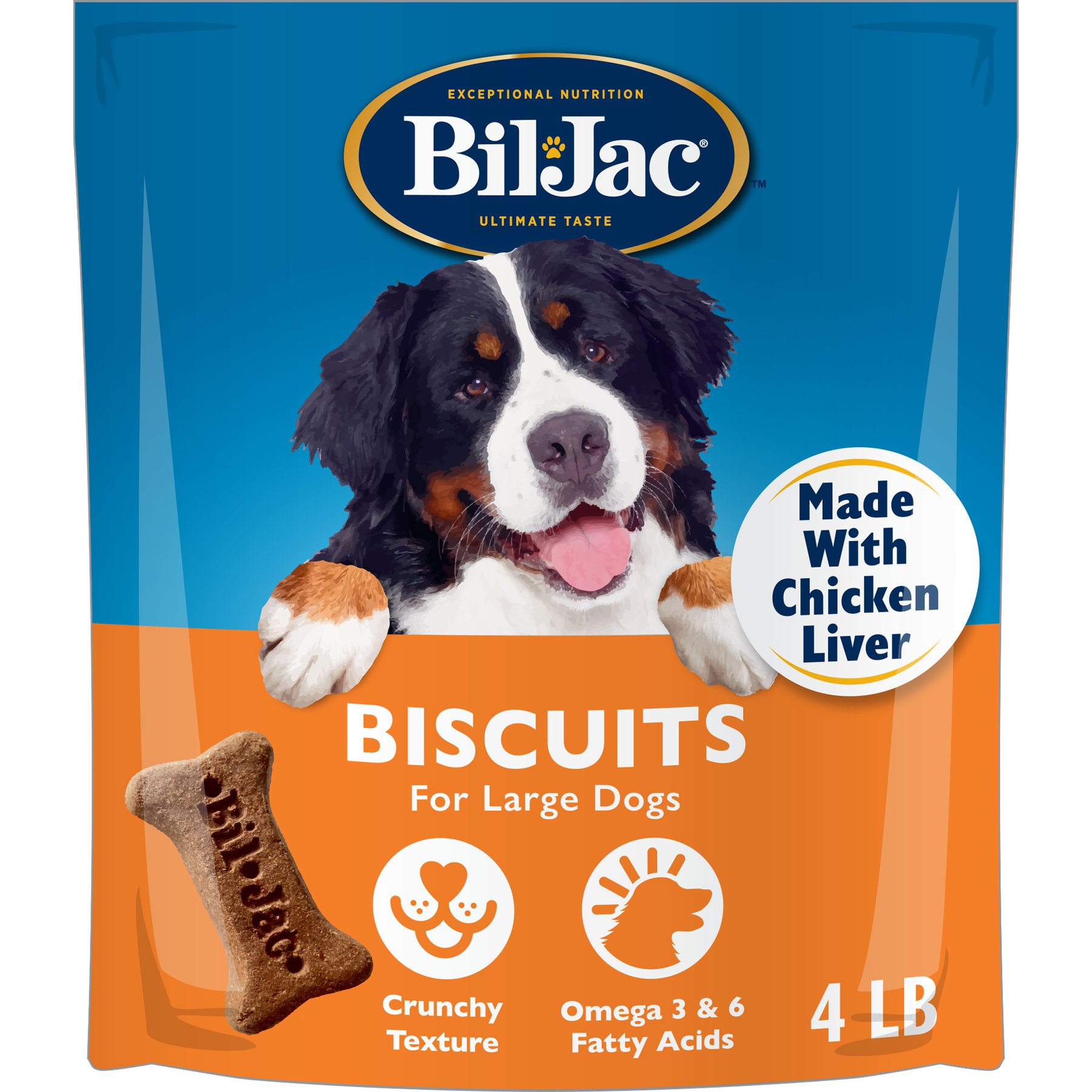 Bil-Jac Large Biscuit Crunchy Dog Treats, 4-lb bag