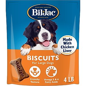 Bil-Jac Large Biscuit Crunchy Dog Treats, 4-lb bag