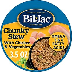 Bil-Jac Chunky Stew Chicken & Vegetables Recipe Wet Dog Food, 3.5-oz tub, case of 12