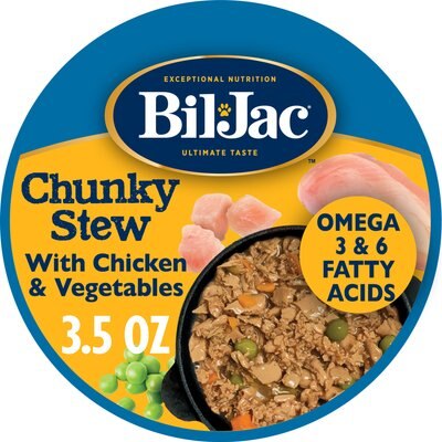 Bil-Jac Bil-Jac Chunky Stew Chicken & Vegetables Recipe Wet Dog Food, 3.5-oz tub, case of 12