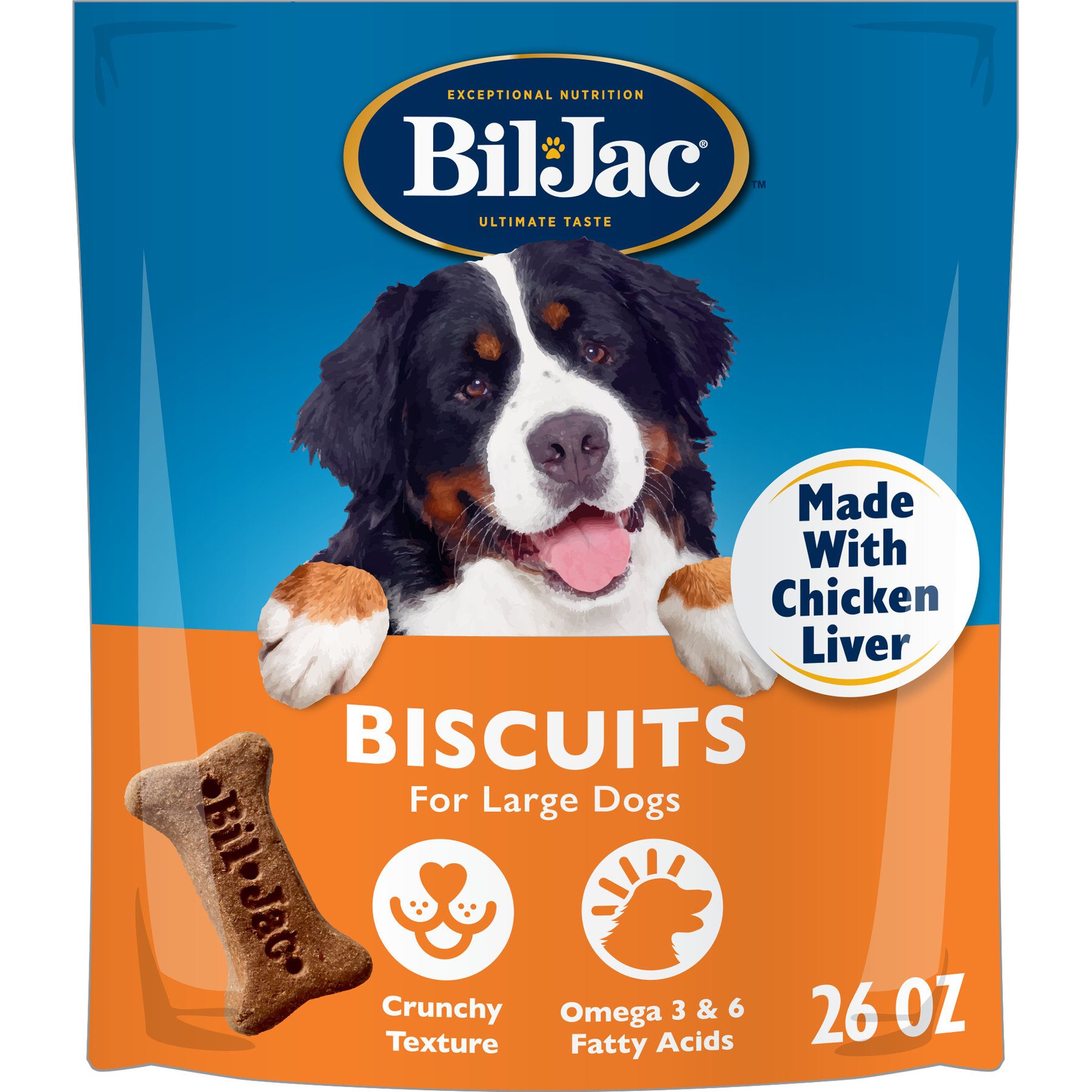 Bil-Jac Large Biscuit Crunchy Dog Treats, 26-oz bag