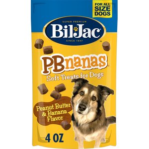 Bil-Jac PBnanas Peanut Butter & Banana Flavor Soft Dog Treats, 4-oz bag