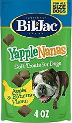 Bil-Jac YappleNanas Apple & Banana Flavor Soft Dog Treats, 4-oz bag