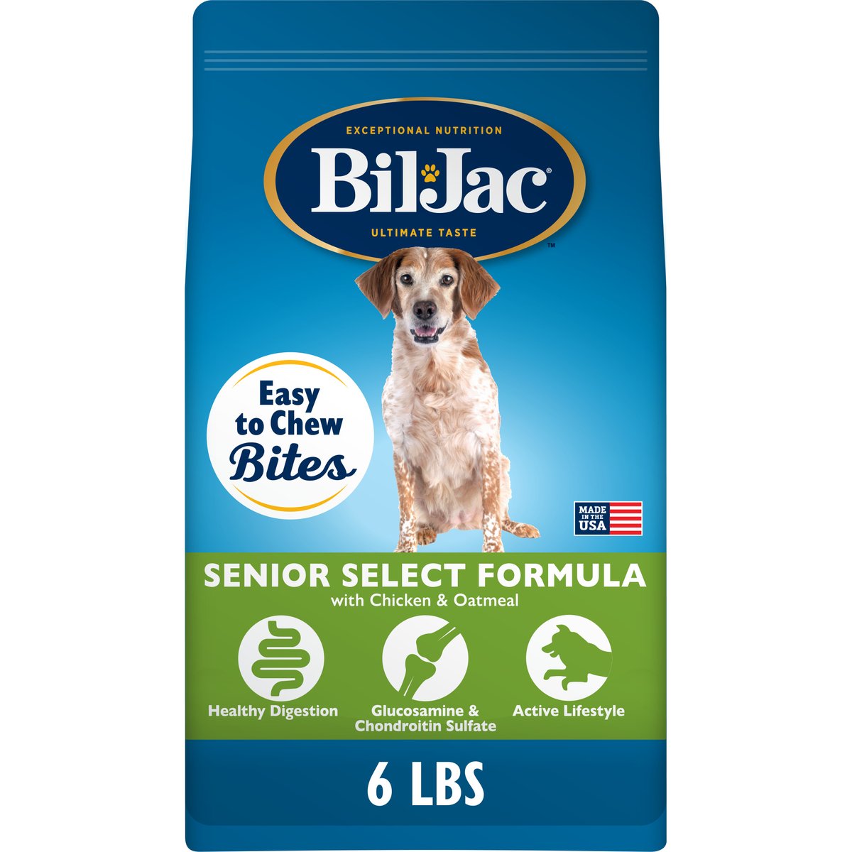 Bil-Jac Senior Select Chicken & Oatmeal Recipe Dry Dog Food, 6-lb bag