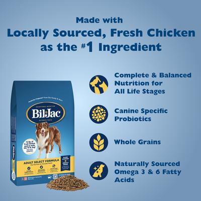 Show full view: Bil-Jac Adult Select Chicken Recipe Dry Dog Food, 15-lb bag slide 5 of 12