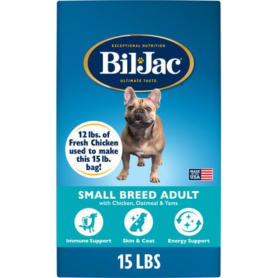 Bil-Jac Bil-Jac Small Breed Adult Chicken, Oatmeal & Yams Recipe Dry Dog Food, 15-lb bag