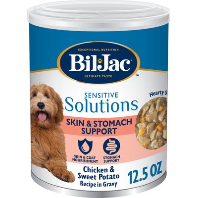 Bil-Jac Bil-Jac Sensitive Solutions Chicken & Sweet Potato Wet Dog Food, 12.5-oz can, case of 12