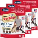 Bil-Jac America's VetDogs Skin & Coat Dog Treats, 10-oz bag, bundle of 3