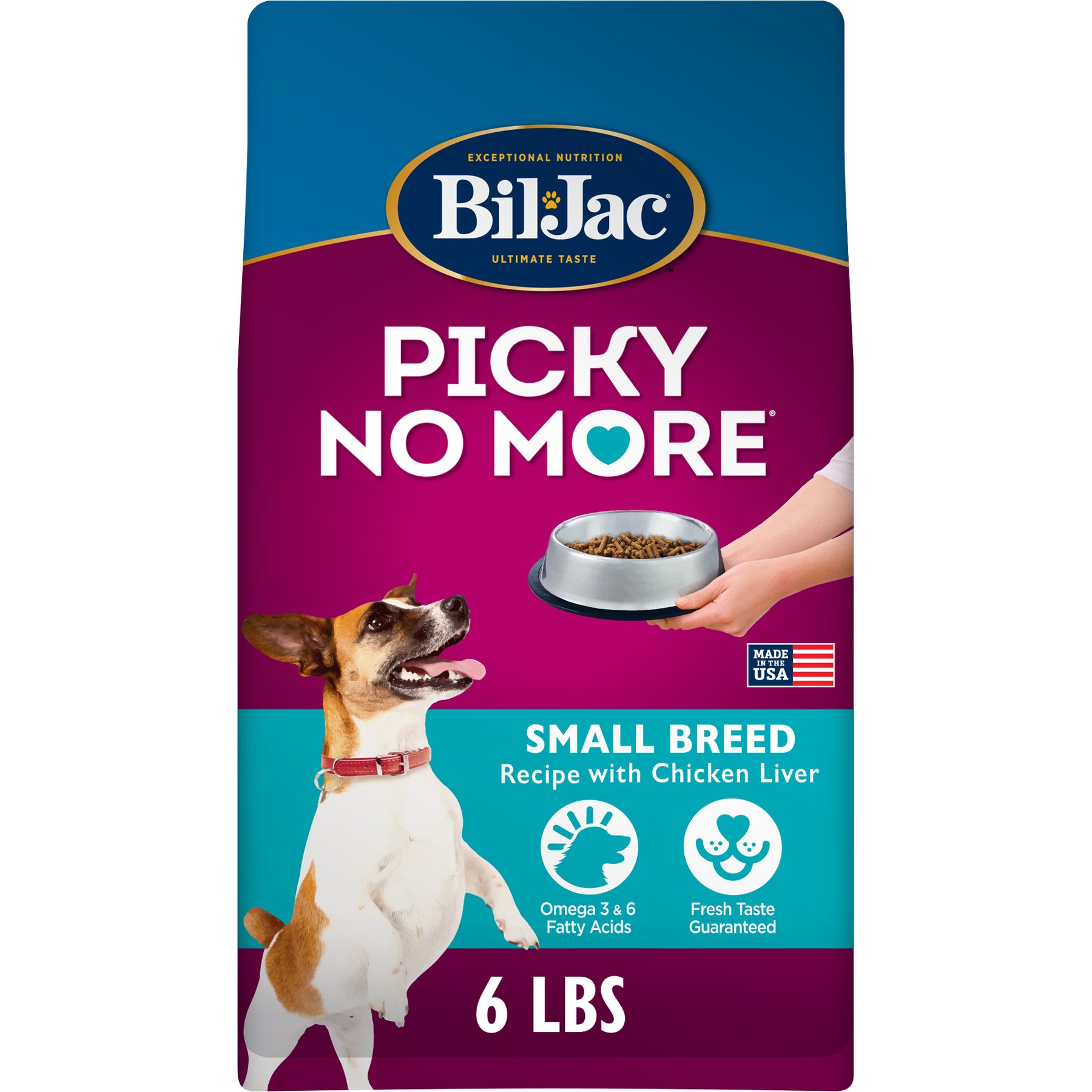 Bil-Jac Picky No More Small Breed Chicken Liver Recipe Dry Dog Food, 6-lb bag