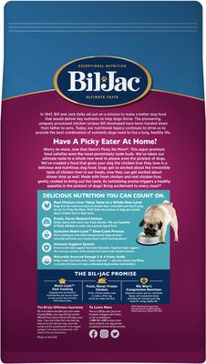 Show full view: Bil-Jac Picky No More Small Breed Chicken Liver Recipe Dry Dog Food, 6-lb bag slide 3 of 12