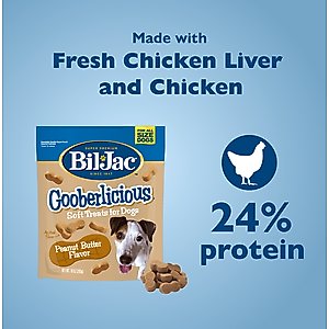 Bil-Jac Gooberlicious Peanut Butter Flavor Soft Dog Treats, 10-oz bag