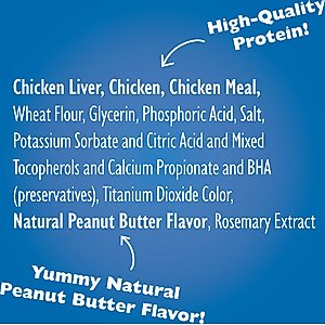 Bil-Jac Gooberlicious Peanut Butter Flavor Soft Dog Treats, 10-oz bag