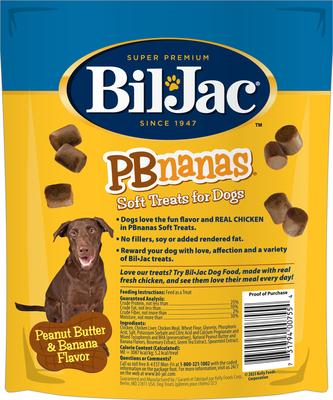 Show full view: Bil-Jac PBnanas Peanut Butter & Banana Flavor Soft Dog Treats, 10-oz bag slide 3 of 12