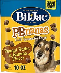Bil-Jac PBnanas Peanut Butter & Banana Flavor Soft Dog Treats, 10-oz bag