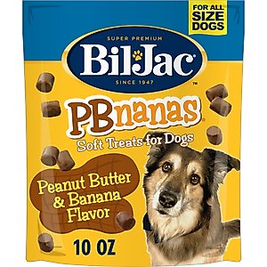 Bil-Jac PBnanas Peanut Butter & Banana Flavor Soft Dog Treats, 10-oz bag