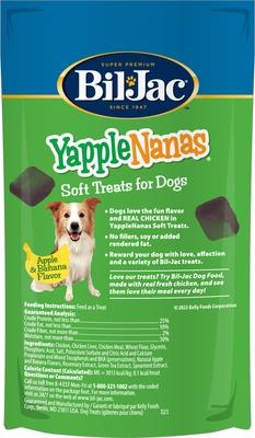 Show full view: Bil-Jac YappleNanas Apple & Banana Flavor Soft Dog Treats, 4-oz bag slide 3 of 12