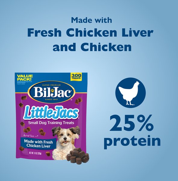 Show full view: Bil-Jac Little-Jacs Small Dog Chicken Liver Training Dog Treats, 10-oz bag slide 5 of 12