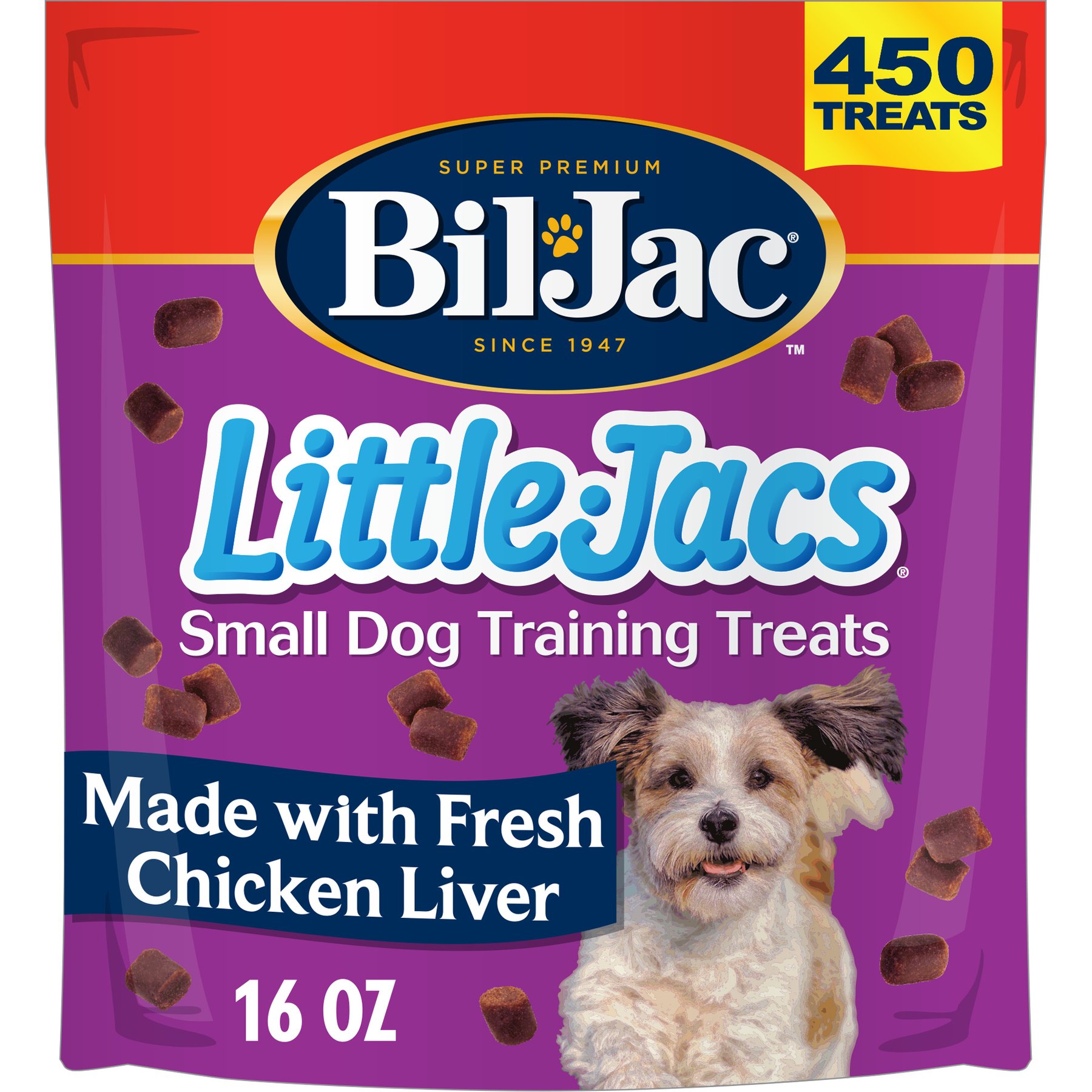 Bil-Jac Little-Jacs Small Dog Chicken Liver Training Dog Treats, 16-oz bag