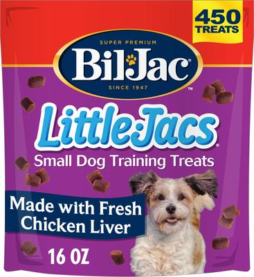 Show full view: Bil-Jac Picky No More Small Breed Chicken Liver Recipe Dry Dog Food, 6-lb bag + Bil-Jac Little-Jacs Small Dog Chicken Liver Training Dog Treats, 16-oz bag slide 6 of 9