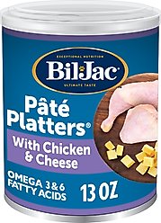 Bil-Jac Pate Platters with Chicken & Cheese Canned Dog Food, 13-oz, case of 12