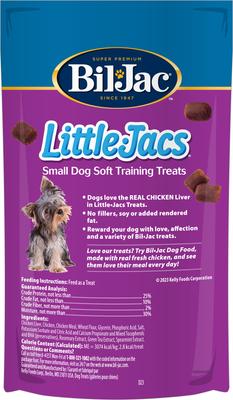 Show full view: Bil-Jac Little-Jacs Small Dog Chicken Liver Training Dog Treats, 4-oz bag slide 3 of 12