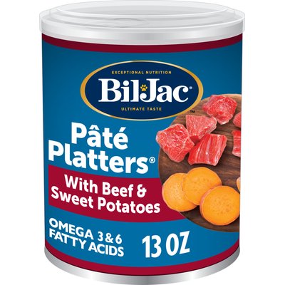 Bil-Jac Bil-Jac Pate Platters with Beef & Sweet Potatoes Canned Dog Food, 13-oz, case of 12