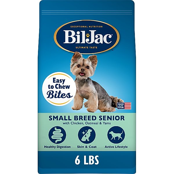 Bil-Jac Small Breed Senior Chicken, Oatmeal & Yam Recipe Dry Dog Food
