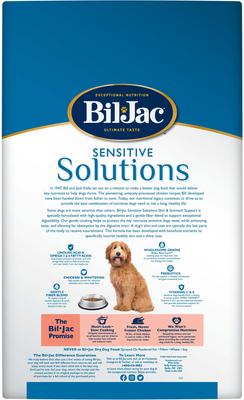 Show full view: Bil-Jac Sensitive Solutions Chicken & Whitefish Recipe Dry Dog Food, 15-lb bag slide 3 of 12