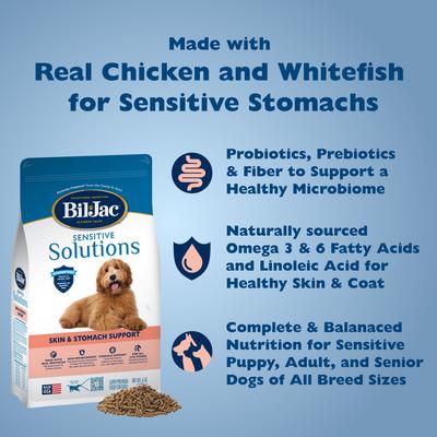 Show full view: Bil-Jac Sensitive Solutions Chicken & Whitefish Recipe Dry Dog Food, 6-lb bag slide 5 of 11