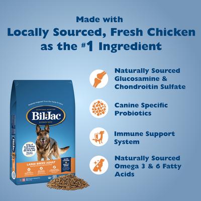 Show full view: Bil-Jac Large Breed Adult Chicken Recipe Dry Dog Food, 30-lb bag slide 5 of 12