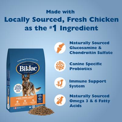 Show full view: Bil-Jac Large Breed Adult Chicken Recipe Dry Dog Food, 15-lb bag slide 5 of 12