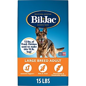 Bil-Jac Large Breed Adult Chicken Recipe Dry Dog Food, 15-lb bag