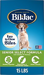 Bil-Jac Senior Select Chicken & Oatmeal Recipe Dry Dog Food, 15-lb bag