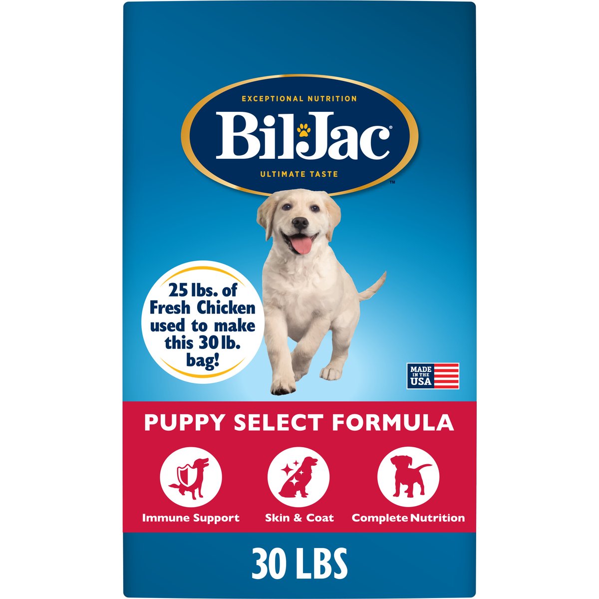 Bil-Jac Puppy Select Chicken Recipe Dry Dog Food, 30-lb bag