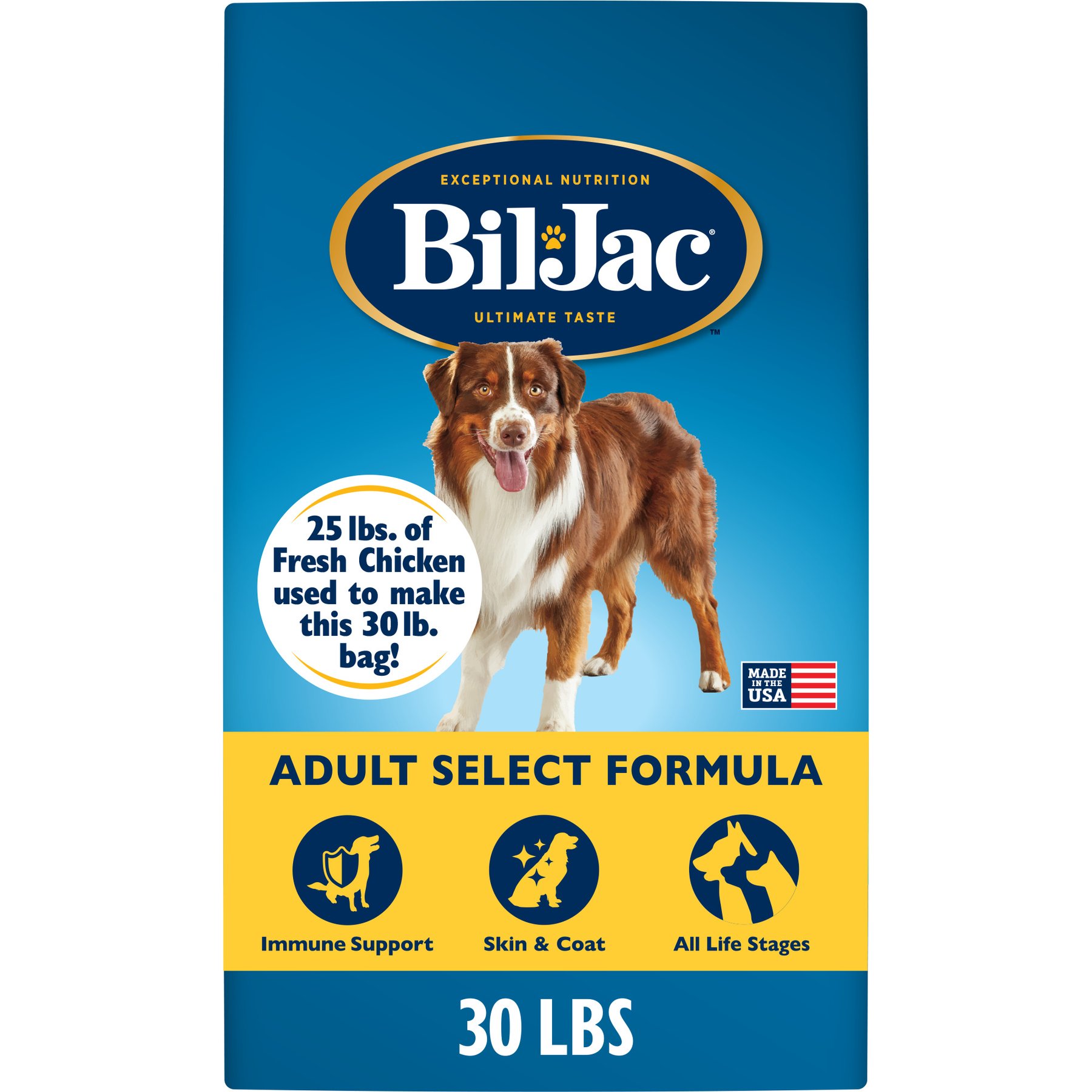 Bil-Jac Adult Select Chicken Recipe Dry Dog Food, 30-lb bag