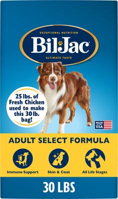 Bil-Jac Adult Select Chicken Recipe Dry Dog Food, 30-lb bag