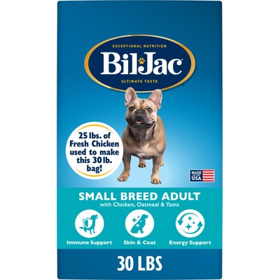 Bil-Jac Bil-Jac Small Breed Adult Chicken, Oatmeal & Yams Recipe Dry Dog Food, 30-lb bag