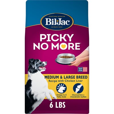 Bil-Jac Bil-Jac Picky No More Medium & Large Breed Chicken Liver Recipe Dry Dog Food, 6-lb bag