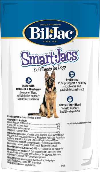 Bil-Jac Smart-Jacs Digestive Support Soft Training Dog Treats, 4-oz bag