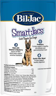 Show full view: Bil-Jac Smart-Jacs Digestive Support Soft Training Dog Treats, 4-oz bag slide 3 of 6