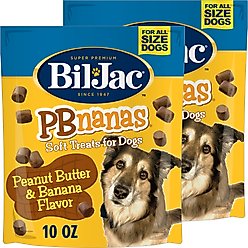 Bil-Jac PBnanas Peanut Butter & Banana Flavor Soft Dog Treats, 20-oz bundle