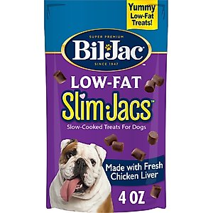 Bil-Jac Low-Fat SlimJacs Slow-Cooked Dog Treat, 4-oz pouch