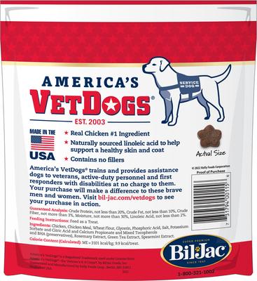 Show full view: Bil-Jac America's VetDogs Skin & Coat Dog Treats, 10-oz bag slide 3 of 13
