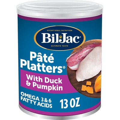 Bil-Jac Bil-Jac Pate Platters with Duck & Pumpkin Canned Dog Food, 13-oz, case of 12
