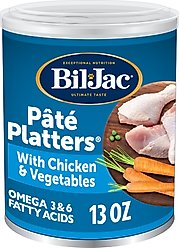 Bil-Jac Pate Platters with Chicken & Vegetables Canned Dog Food, 13-oz, case of 12