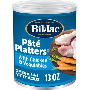 Bil-Jac Pate Platters with Chicken & Vegetables Canned Dog Food, 13-oz, case of 12