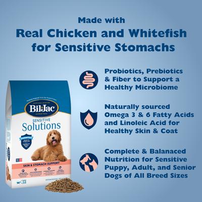 Show full view: Bil-Jac Sensitive Solutions Chicken & Whitefish Recipe Dry Dog Food, 15-lb bag slide 5 of 12