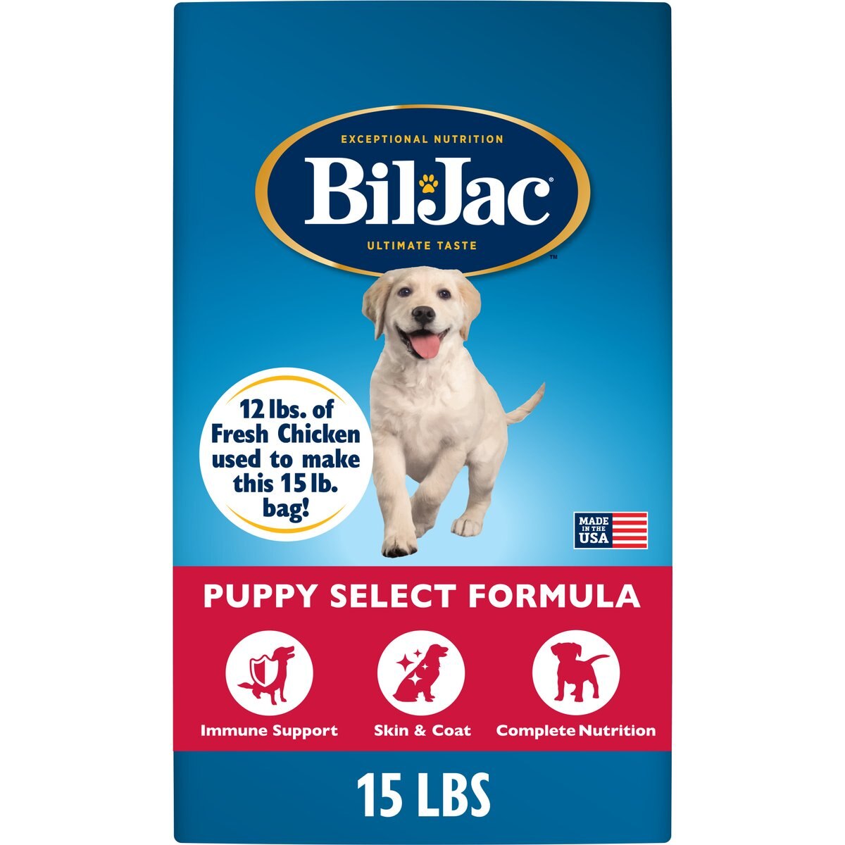 Bil-Jac Puppy Select Chicken Recipe Dry Dog Food, 15-lb bag